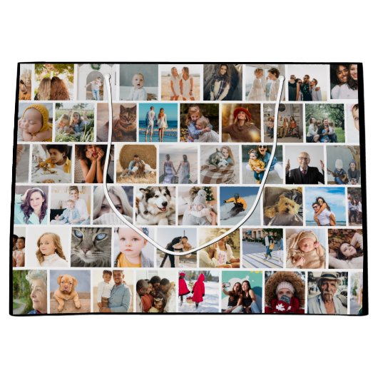 Creëer Uw eigen aangepaste fotoraster Groot Cadeauzakje (Voorkant)
