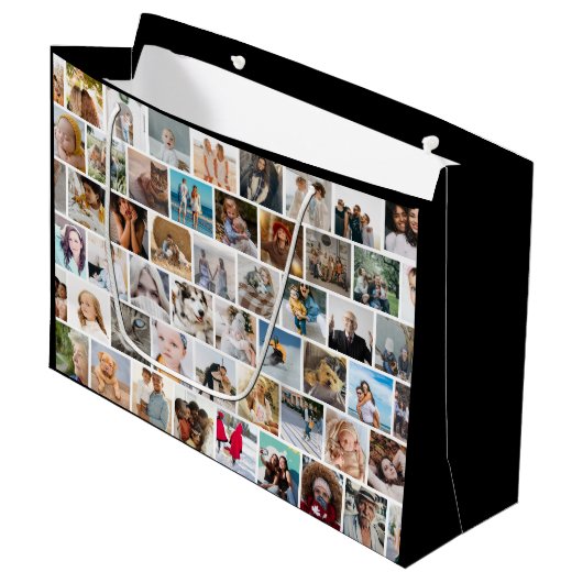 Creëer Uw eigen aangepaste fotoraster Groot Cadeauzakje (Voorkant Gekanteld)