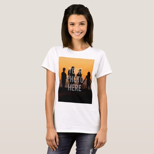 Creëer Uw eigen aangepaste fotoserie T-shirt (Voorkant volledig)