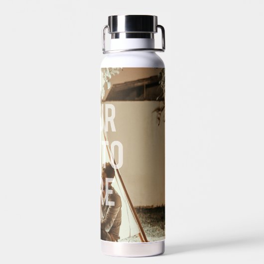 Creëer Uw eigen aangepaste fotoserie Waterfles (Achterkant)