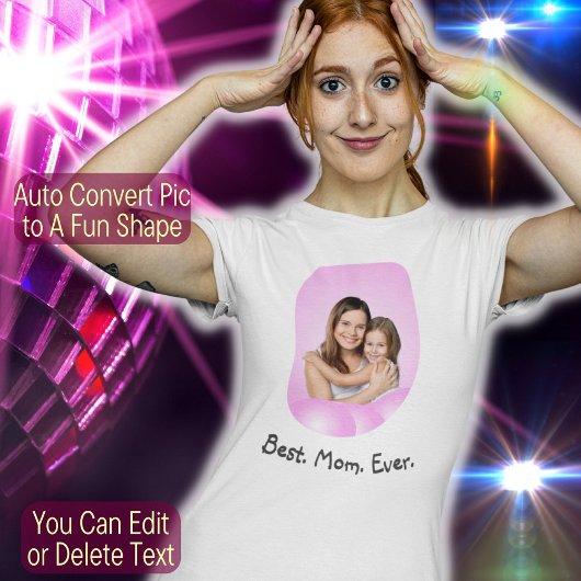 Creëer Uw Eigen Aangepaste Fototekst Beste Moeder T-shirt