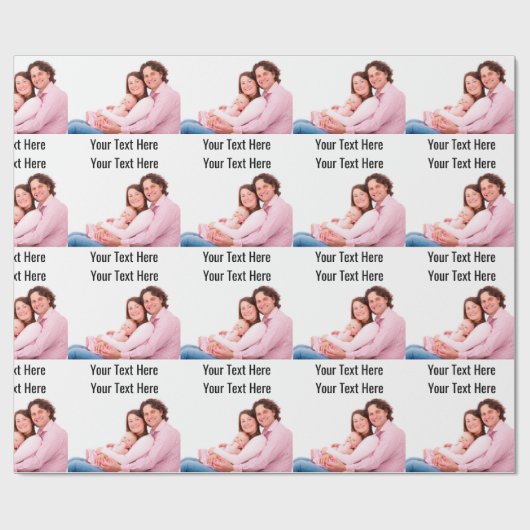 Creëer Uw eigen aangepaste fototekst Cadeaupapier (Vlak)