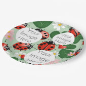 creëer uw eigen aangepaste fototekst lieveheersbee papieren bordje (Gekanteld)