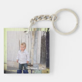 Creëer Uw eigen aangepaste gedenkbare familie foto Sleutelhanger (Achterkant)