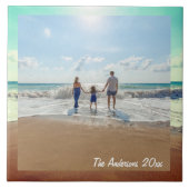 Creëer Uw eigen aangepaste gedenkbare familie foto Tegeltje (Voorkant)