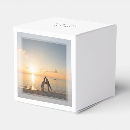 Creëer Uw eigen aangepaste gedenkbare fotobruiloft Bedankdoosjes (Achterkant)