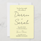 Creëer uw eigen aangepaste gele bruiloft kaart (Voorkant)