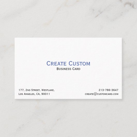 Creëer Uw Eigen Aangepaste Gepersonaliseerde Beroe Visitekaartje (Voorkant)