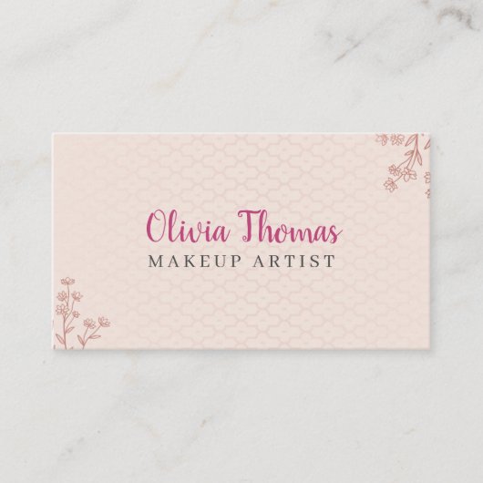 Creëer uw eigen aangepaste gepersonaliseerde make- visitekaartje (Voorkant)