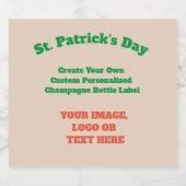 Creëer Uw Eigen Aangepaste Gepersonaliseerde Wijn  Sparkling Wijnetiket (Enkel label)