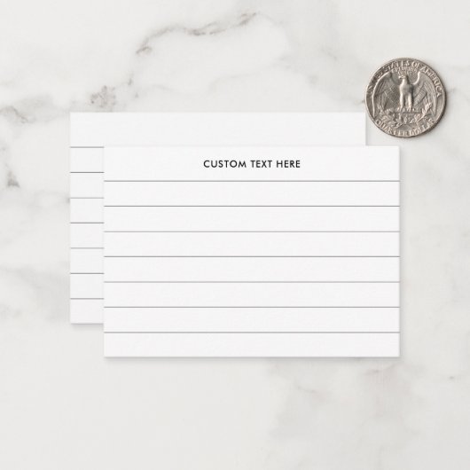 Creëer uw eigen aangepaste geregeerde index notitiekaartje (Voorkant / Achterkant in situ)