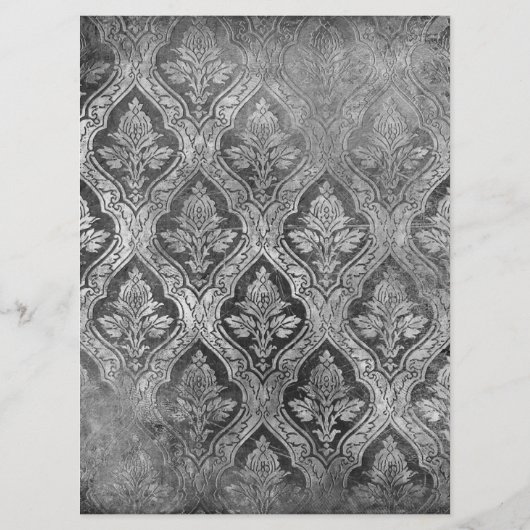 Creëer uw eigen aangepaste gotische  damast menu (Achterkant)