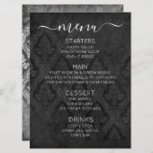 Creëer uw eigen aangepaste gotische damast menu (Voorkant / Achterkant)