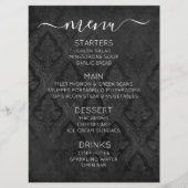 Creëer uw eigen aangepaste gotische  damast menu (Voorkant)