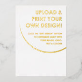 Creëer Uw eigen aangepaste goud Folie Uitnodiging (Voorkant)