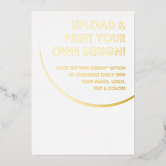 Creëer Uw eigen aangepaste goud Folie Uitnodiging (Voorkant)