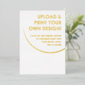 Creëer Uw eigen aangepaste goud Folie Uitnodiging (Staand Voorkant)