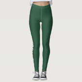 Creëer Uw eigen aangepaste groen Leggings (Voorkant)
