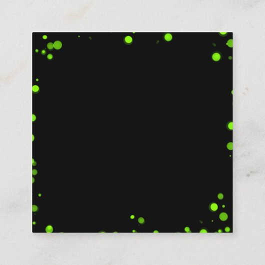 Creëer uw eigen aangepaste groene Bokeh-rand Informatiekaartje (Achterkant)