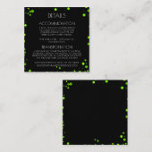 Creëer uw eigen aangepaste groene Bokeh-rand Informatiekaartje (Voorkant / Achterkant)