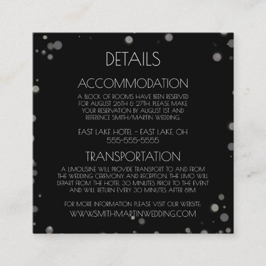 Creëer uw eigen aangepaste groene Bokeh-rand Informatiekaartje (Voorkant)