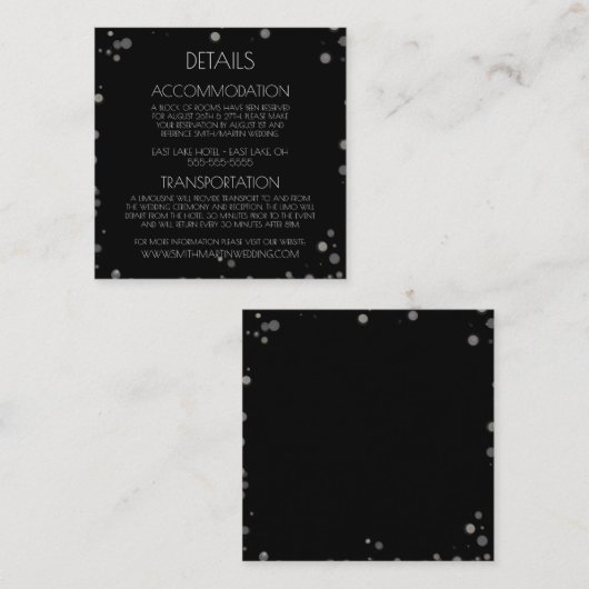 Creëer uw eigen aangepaste groene Bokeh-rand Informatiekaartje (Voorkant / Achterkant)