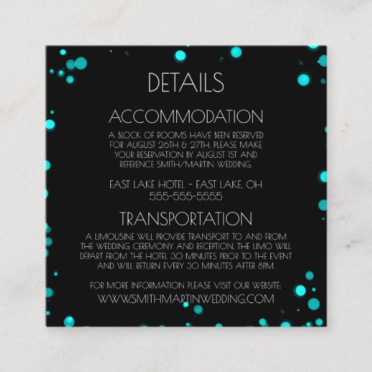 Creëer uw eigen aangepaste groene Bokeh-rand Informatiekaartje (Voorkant)