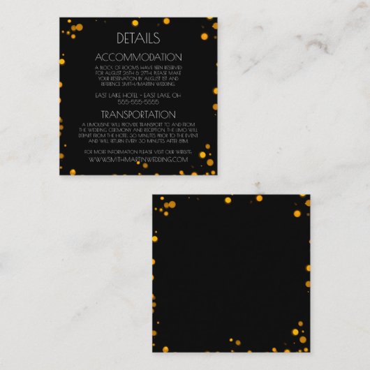 Creëer uw eigen aangepaste groene Bokeh-rand Informatiekaartje (Voorkant / Achterkant)