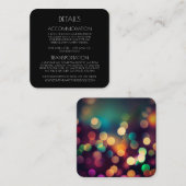 Creëer uw eigen aangepaste groene herfst bokeh informatiekaartje (Voorkant / Achterkant)