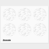 Creëer uw eigen, aangepaste, grote ronde matentsti sticker (Vel)