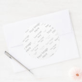Creëer uw eigen, aangepaste, grote ronde matentsti sticker (Envelop)