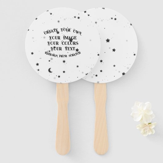 Creëer Uw eigen aangepaste  Handwaaier (Voorkant en achterkant)