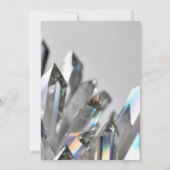 Creëer uw eigen aangepaste heldere kristallen grij save the date (Achterkant)