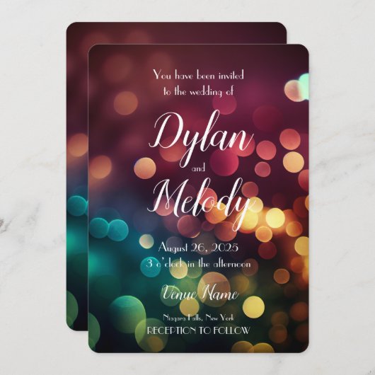 Creëer Uw Eigen Aangepaste Herfst Regenboog Bokeh Kaart (Voorkant / Achterkant)