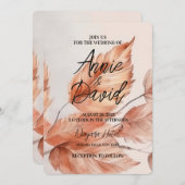 Creëer uw eigen aangepaste herfstbladeren bruiloft kaart (Voorkant / Achterkant)