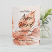 Creëer uw eigen aangepaste herfstbladeren bruiloft kaart (Staand voorkant)