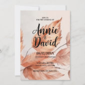 Creëer uw eigen aangepaste herfstbladeren bruiloft kaart (Voorkant)