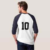 Creëer Uw eigen aangepaste honkbal T-shirt (Achterkant volledig)