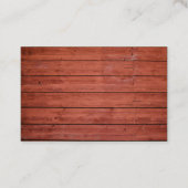Creëer Uw eigen aangepaste houten constructie Visitekaartje (Achterkant)