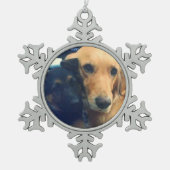 Creëer uw eigen aangepaste huisstijl tin sneeuwvlok ornament (Voorkant)