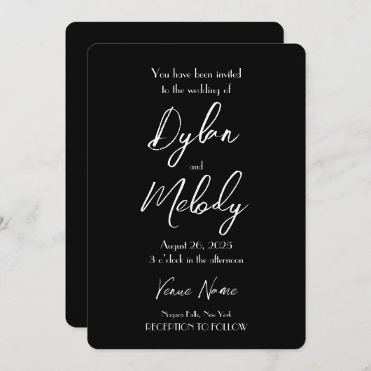 Creëer Uw Eigen Aangepaste Huwelijk Kaart (Voorkant / Achterkant)