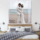 Creëer Uw Eigen Aangepaste Huwelijksfoto Naam toev Canvas Afdruk (Insitu (Slaapkamer))