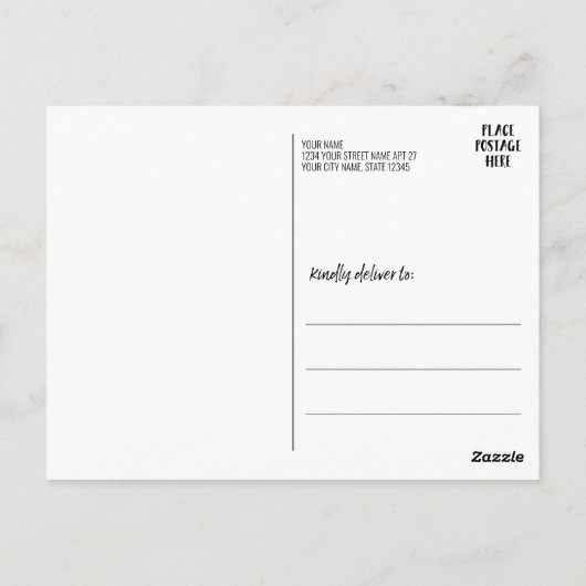 Creëer Uw eigen aangepaste instagram Briefkaart (Achterkant)