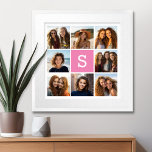 Creëer Uw eigen aangepaste instagram Poster<br><div class="desc">Voeg 8 foto's en aangepaste tekst toe om een unieke aandenken voor uw muur te maken. De kunst bevat 8 afbeeldingen die een tekstvak omringen waar je een monogram of andere tekst kunt toevoegen.</div>