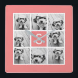 Creëer Uw eigen aangepaste instagram Vierkante Klok<br><div class="desc">U kunt de foto's van het Instagram voor dit ontwerp gebruiken. Gebruik 8 vierkante foto's om een uniek en persoonlijk cadeau te creëer. Of je kunt de hipster puppy houden en een trendy keepslag maken. Als u de afbeeldingen moet aanpassen,  klik op het aanpassingshulpmiddel om veranderingen aan te brengen.</div>