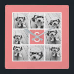 Creëer Uw eigen aangepaste instagram Vierkante Klok<br><div class="desc">U kunt de foto's van het Instagram voor dit ontwerp gebruiken. Gebruik 8 vierkante foto's om een uniek en persoonlijk cadeau te creëer. Of je kunt de hipster puppy houden en een trendy keepslag maken. Als u de afbeeldingen moet aanpassen,  klik op het aanpassingshulpmiddel om veranderingen aan te brengen.</div>