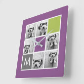 Creëer Uw eigen aangepaste instagram Vierkante Klok (Hoek)