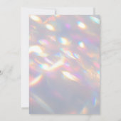 Creëer uw eigen aangepaste iriserende lichten save the date (Achterkant)