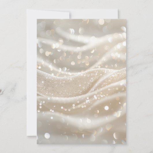 Creëer uw eigen aangepaste ivoren witte golven save the date (Achterkant)