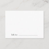 Creëer uw eigen aangepaste kalligrafie advieskaart (Achterkant)